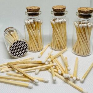 Elegant Black & Gold Matches w/Arthropathy Glass Jar